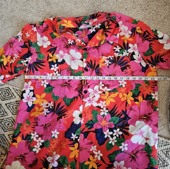 Ami Mens Floral Print Shirt with Camp Collar Size L - Picture 6 of 6